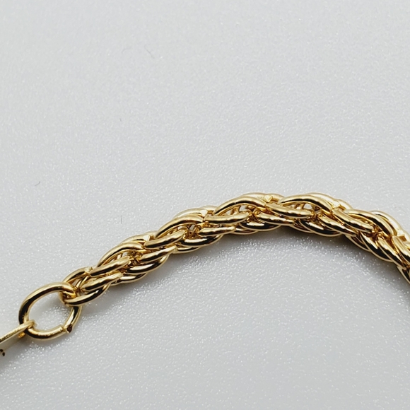Gold filled rope chain bracelet new 7.5" long - Picture 5 of 10